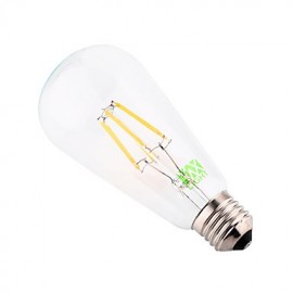 6W E26/E27 LED Filament Bulbs ST64 6 COB 500-600 lm Warm White Decorative AC 85-265 / AC 220-240 / AC 110-130 V 1 pcs