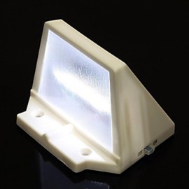 Waterproof 0.5W 40lm 3-SMD 3528 LED White Fence Light / Wall Lamp / Solar Wall / Garden Light / Balcony Light