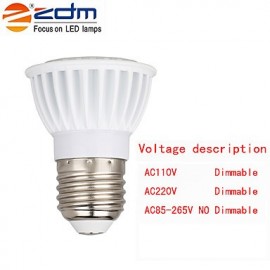 1PCS 4W Dimmable GU10/E27 LED Spotlight 4 SMD 3030 450-550 lm Warm White /Cool White AC110/AC22/AC85-265V