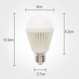 E26/E27 LED Globe Bulbs A60(A19) 7 High Power LED 750 lm Natural White AC 100-240 V