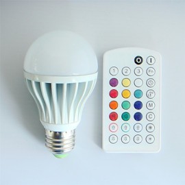 1pcs E26/E27 9W 550LM A60 Dimmable/Music-Controlled/Remote-Controlled/Decorative RGB LED Globe Bulb