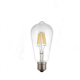 6W E26/E27 LED Globe Bulbs ST64 4 High Power LED 220-280 lm Warm White Decorative AC 220-240 V 1 pcs