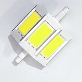 R7S 78mm COB SMD 6W Warm White / Cool White 600LM 220Beam Horizontal Plug Lights Flood Light AC85-265V