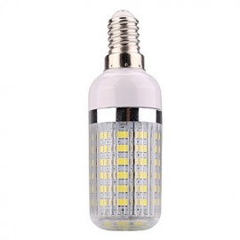 E14 15W 60x5730SMD 1500LM 2800-3200K /6000-6500K Warm White/Cool White Light LED Corn Bulb with Striped Cover (85-265V)