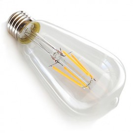 1PCS LED ST64 E26/E27 4*COB 4W 360LM 2200K Filament Bulb (AC 85-265V)