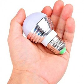 3W E26/E27 LED Globe Bulbs 1 High Power LED 180lm RGB Remote-Controlled AC85-265V