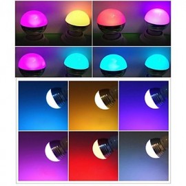 E27 85V-265V 100-180Lm 3W RGB Remote Control LED Colorful Bulbs