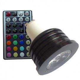 1 pcs GU10 4W 1X High Power LED RGB Dimmable/Remote-Controlled/Decorative Spot Lights AC 85-265 V