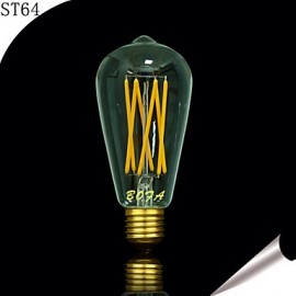 E26 E27 B22 110V 220V ST64 2200K-3000K 300-550lm 5W 6LED Light Bulb Edison