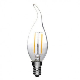 E14 2W 180LM Warm/Cool White Candle Bulbs 360 Degree LED Filament Lamp (85-265V)