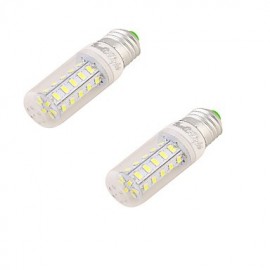 2PCS E27 2.5W 24*SMD5730 3000K Warm White Light CRI80 LED Corn Bulbs Lamp (220-240V)