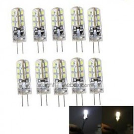 10PCS G4 2W 180lm 3000/6000K 24*SMD3014 LED Corn Crystal Lamp Bead (DC12V)-Environmental protection silicone