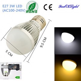 1PCS E27 3W 6*SMD5730 260LM White/ Warm White Light LED Energy saving High quality Globe Bulbs (AC100~240V)