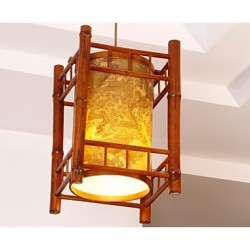 Max 15W Retro / Lantern LED Wood/Bamboo Chandeliers Dining Room / Study Room/Office / Hallway