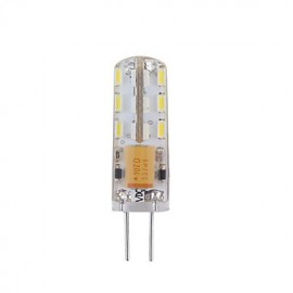 Silicone G4 Led Bulb Crystal Lamp 12V AC/DC 24 SMD 3014 White/Warm White (1 Piece)