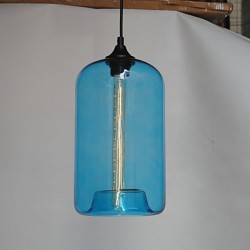 Bottle Design Pendant, 1 Light, Minimalist Iron Painting