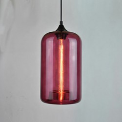 Bottle Design Pendant, 1 Light, Minimalist Iron Painting