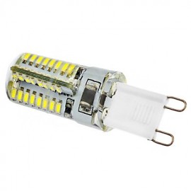 G9 3W 64x3014SMD 210-240LM 6000-6500K Natural White Light Resin LED Corn Bulb (220V)