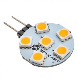 G4 6W 6 SMD 5050 60-80 LM Warm White AC 12 V