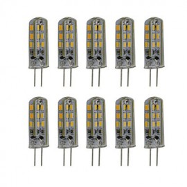 3W G4 LED Bi-pin Lights 24 SMD 3014 300 lm Warm White / Cool White Decorative DC 12V 10 pcs/Pack