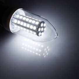 7W E26/E27 LED Candle Lights C35 63 SMD 5050 650 lm Natural White Decorative AC 220-240 V