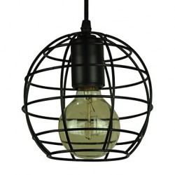 Globe Shape Europe Style Vintage Chandeliers for Dining Room,Black