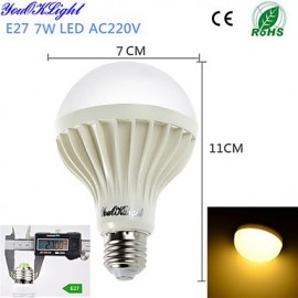 6PCS E27 7W 12*SMD5630 550LM 3000K Warm White Light LED Energy saving Globe Bulbs (AC220V)