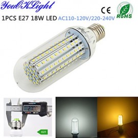 1PCS E27 18W 1500lm 138-2835SMD 3000K/6000K High brightness &long life 45,000H LED Light AC110-120V/220-240V