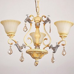 Max 60W Traditional/Classic Crystal Painting Chandeliers Living Room / Bedroom / Dining Room