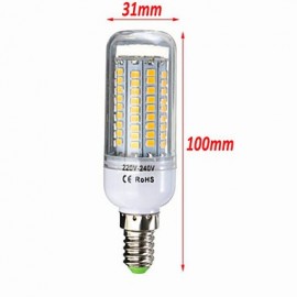 E14/G9/GU10/E26/E27/B22 18W 102x2835SMD 1650LM Warm/Cool White LED AC 220-240V