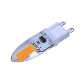 5pcs/lot G9 2W COB 180-200 LM Warm White / Cool White Decorative LED Candle Lights AC 220V