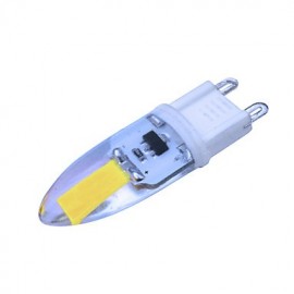 5pcs/lot G9 2W COB 180-200 LM Warm White / Cool White Decorative LED Candle Lights AC 220V