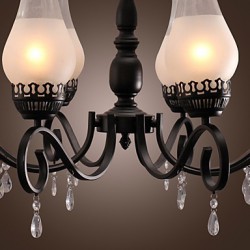 Max 60W Traditional/Classic Candle Style Painting Chandeliers Living Room / Bedroom / Dining Room