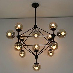 Chandeliers 15 Lights/Glass Ball Lights/ Retro Living Room / Hallway / Outdoors / Garage Metal