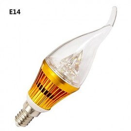 4W E14 / E12 LED Candle Lights 3 High Power LED 210-240 lm Warm White / Cool White Dimmable AC 220-240 V