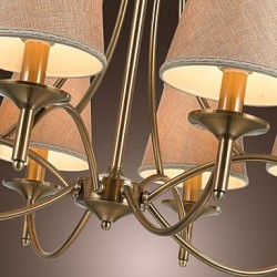 40W Modern/Contemporary / Traditional/Classic / Rustic/Lodge / Country / Island / Vintage Brass Metal ChandeliersLiving Room / Bedroom /