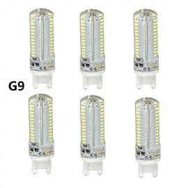 6pcs E14/G9 5W 104x3014SMD 420LM Warm White/Cool White Light LED Corn Bulb(AC200-240V)