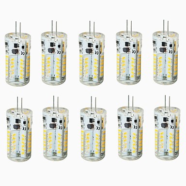 10PCS G4 57LED SMD3014 300-450LM 4W Warm White/White/Natural White Decorative/Waterproof DC/AC10-20V LED Bi-pin Lights