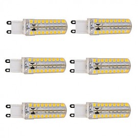 6pcs G9 Dimmable 5.5W 72x2835SMD 480LM 3000K/6000K Warm White/Cool White Light LED Corn Bulb(AC200-240V)