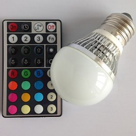 1 pcs E27 4 W 1X High Power LED Dimmable/32Keys Remote-Controlled/Decorative RGB LED Globe Bulbs AC85-265V