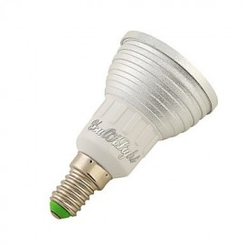 4PCS E14 3W RGB 1-LED 16-Color Decorative Lamp w/ Remote Control - Silver + White (AC 90~240V)