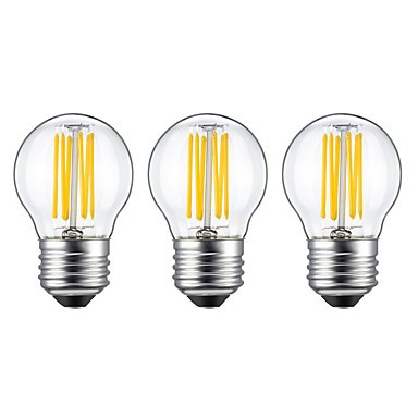 3PCS 6W E26/E27 LED Filament Bulbs G45 6 COB 560 lm Warm White (220V-240V)
