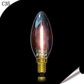 E12 E14 E26 E27 2200K-3000K 50-100Lm 110V 220V 1W 1LED Dimmable Retro Imitation Tungsten Filament LED Candle Light