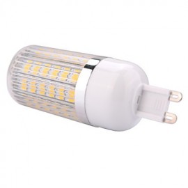 G9 15W 60x5730SMD 1500LM 2800-3200K /6000-6500K Warm White/Cool White Light LED Corn Bulb with Striped Cover (AC110/220V)