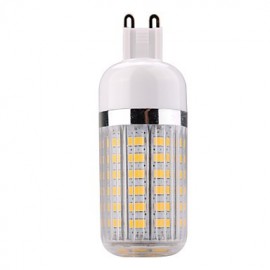 G9 15W 60x5730SMD 1500LM 2800-3200K /6000-6500K Warm White/Cool White Light LED Corn Bulb with Striped Cover (AC110/220V)