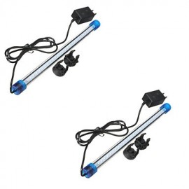 2PCS 30CM 27SMD 2835 Aquarium Fish Tank Waterproof Blue/White/multicolorLED Light Bar Submersible Down Lamp
