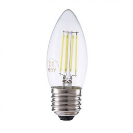 3.5W E27 LED Filament Bulbs B35 4 COB 350/400 lm Warm White / Cool White Dimmable AC 220-240 V 6 pcs