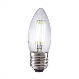 3.5W E27 LED Filament Bulbs B35 4 COB 350/400 lm Warm White / Cool White Dimmable AC 220-240 V 6 pcs