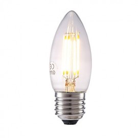 3.5W E27 LED Filament Bulbs B35 4 COB 350/400 lm Warm White / Cool White Dimmable AC 220-240 V 6 pcs