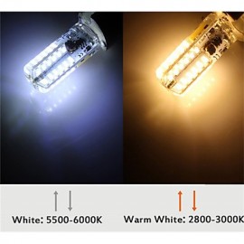 Silica Gel GY6.35 Led Light Bulb 48 SMD 3014 AC/DC12V White or Warm White for Boat RV Home Spotlight (10 Pieces)